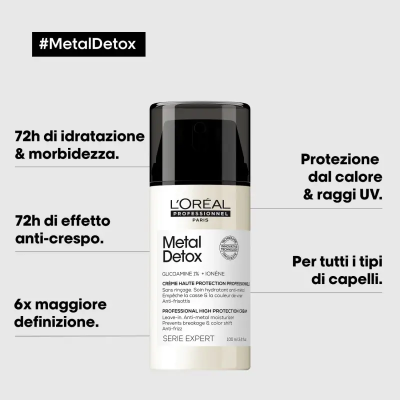 SERIE EXPERT New Metal Detox High Protection Cream - Prodotti termo protettivi capelli miniatura 3