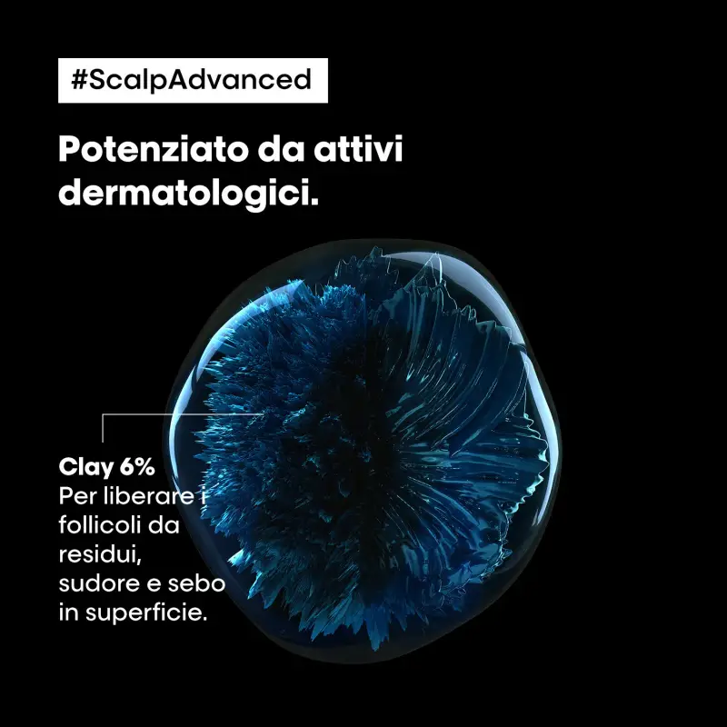 SERIE EXPERT New Scalp Advanced 2-in-1 Deep Purifier Clay Anti-Oiliness - Shampoo purificante, Maschera capelli grassi, Capelli miniatura 5