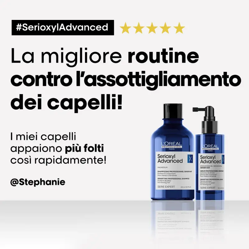 SERIE EXPERT New Serioxyl Advanced Shampoo Purifier & Bodifier - Shampoo purificante, Capelli grassi, Capelli fini miniatura 4