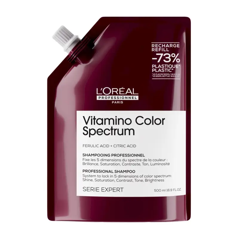 SERIE EXPERT New Vitamino Color Spectrum Shampoo - Refill - Shampoo capelli colorati, Capelli secchi, Capelli colorati