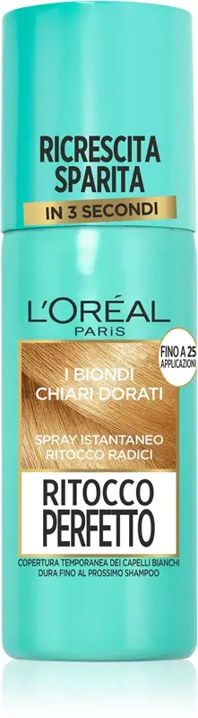 L'oreal ritocco perfetto 75 ml biondo chiaro dorato
