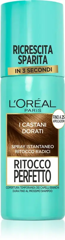 L'oreal ritocco perfetto 75 ml castano dorato