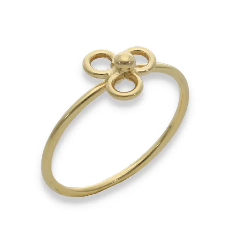 Anello minimal in oro giallo miniatura 2