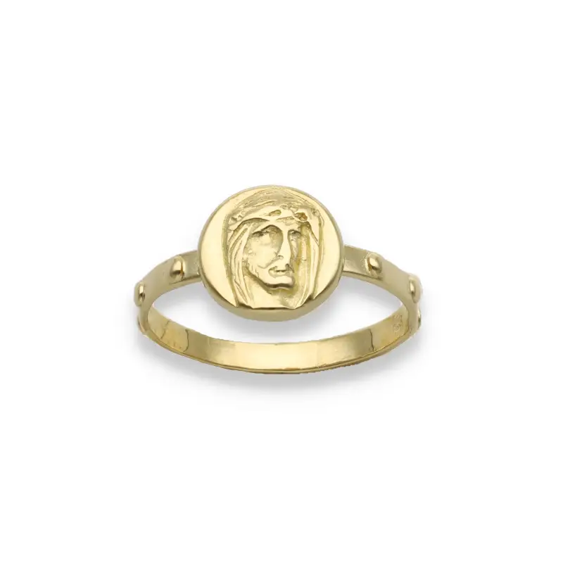 Anello rosario in oro giallo