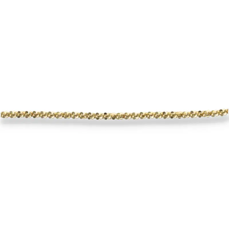 Bracciale in oro giallo 18kt a maglia diamantata miniatura 2