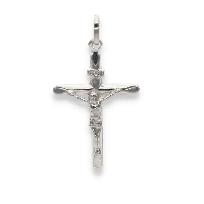 *Ciondolo Crocifisso in oro bianco 18 kt