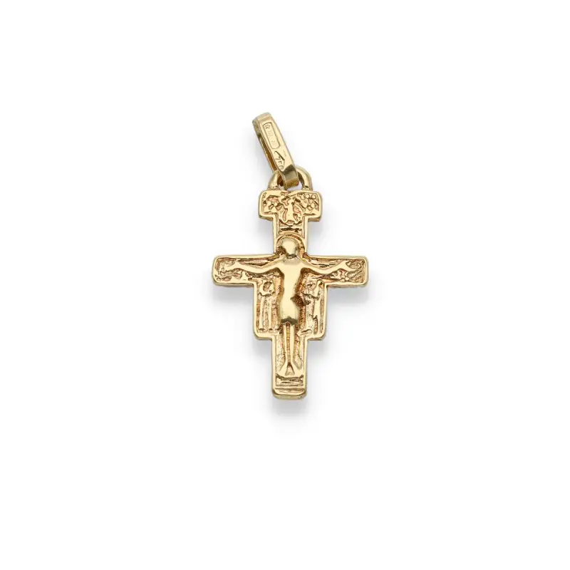 Ciondolo crocifisso in oro giallo 18kt