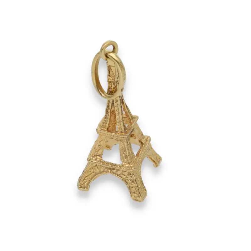 Ciondolo Torre Eiffel in oro giallo 18kt miniatura 2