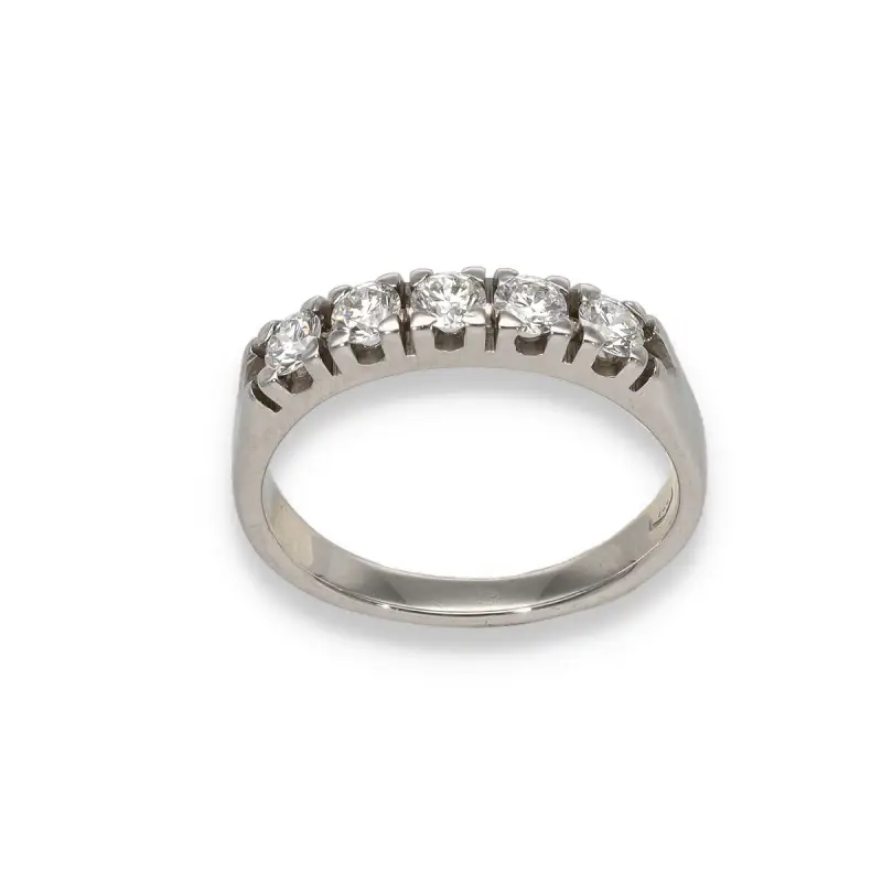 Riviera oro bianco e 5 diamanti