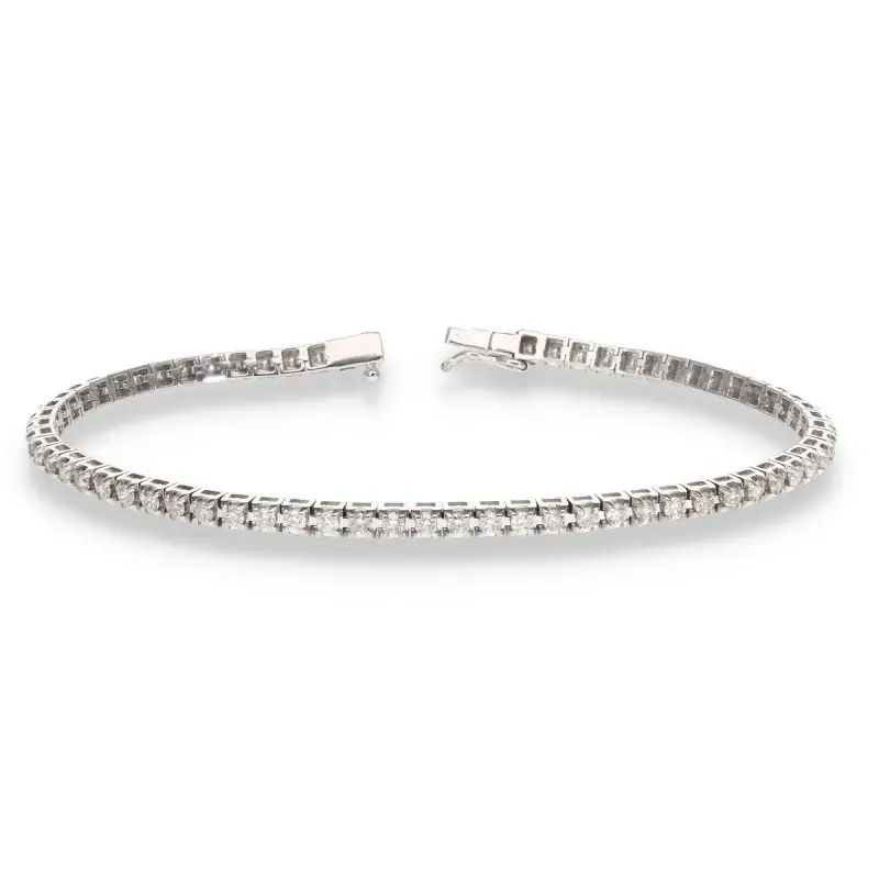 Tennis classico in oro bianco e zirconi