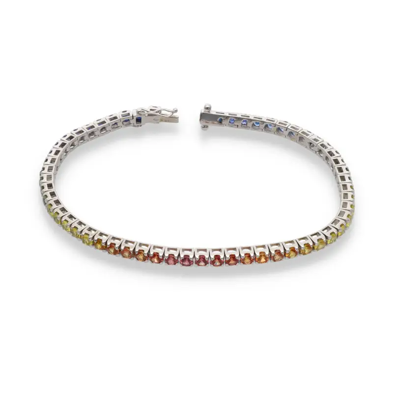 Tennis Raibow in oro bianco miniatura 2