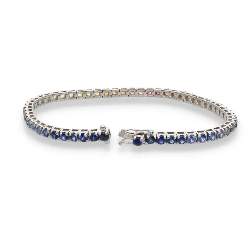 Tennis Raibow in oro bianco miniatura 3