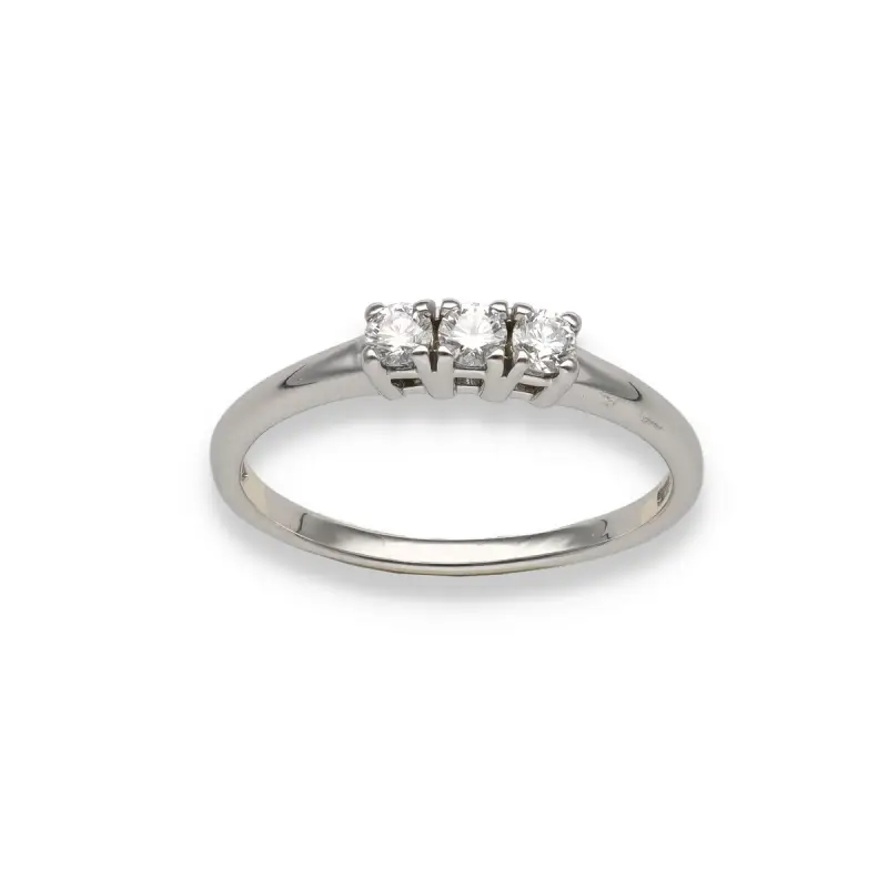 Trilogy oro bianco e diamanti