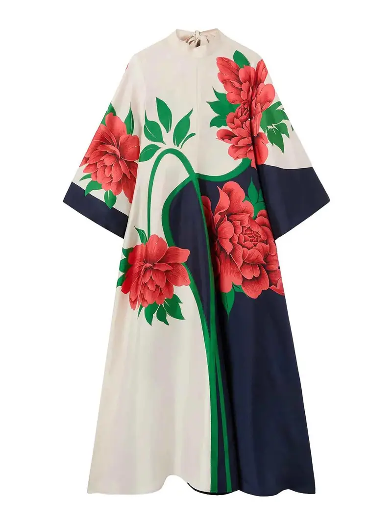 La DoubleJ Vestito in twill di seta Multicolore