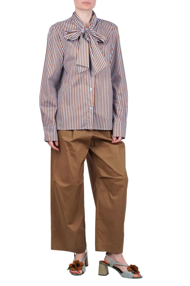 Camicia - 471200 - Celeste/Marrone miniatura 2