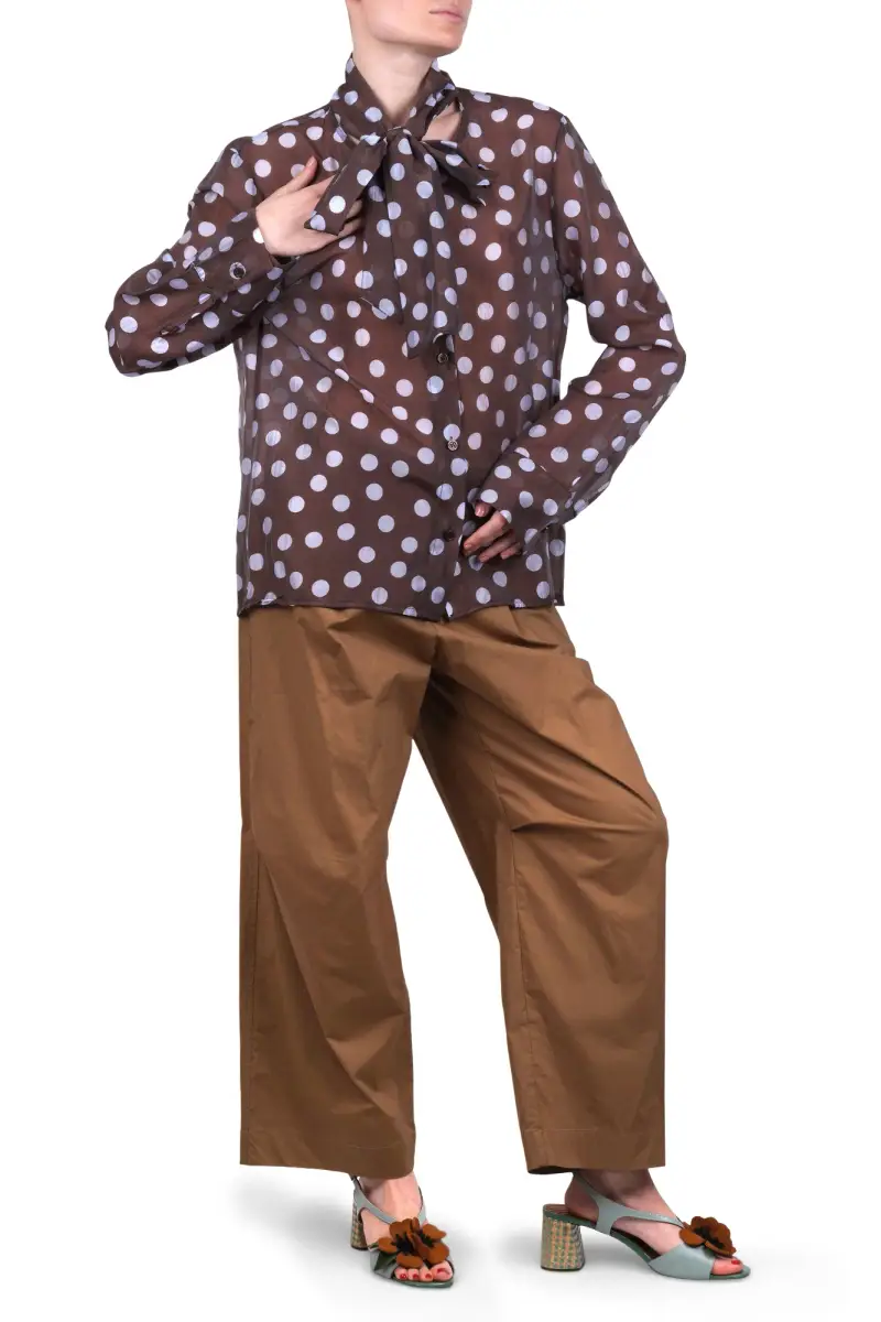 Camicia - 471206 - Celeste/Marrone miniatura 2