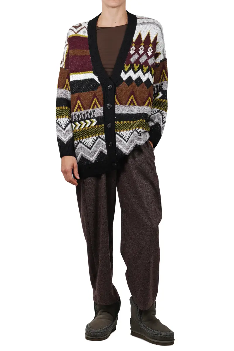 Cardigan - 461501 - Fantasia nero miniatura 2