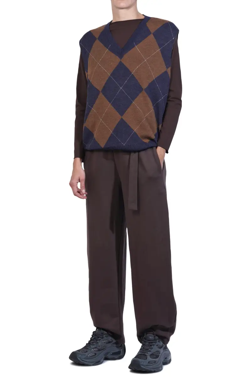 Gilet - 461396 - Blu/Cammello miniatura 2