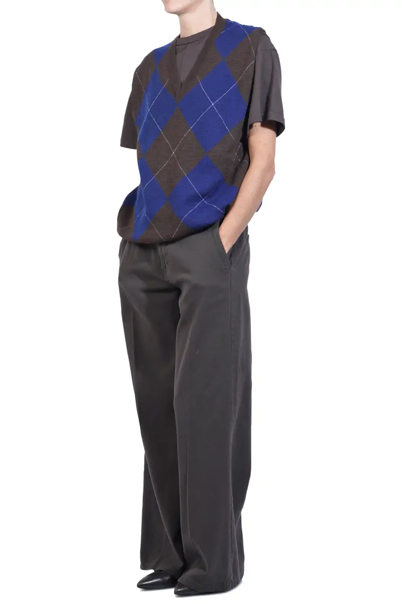 Gilet - 461396 - Blu/Marrone miniatura 2