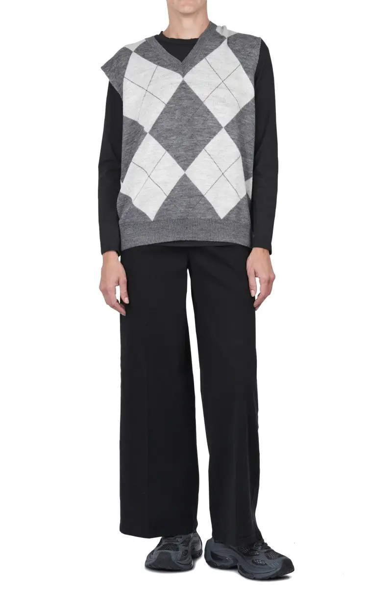 Gilet - 461396 - Latte/Grigio miniatura 2