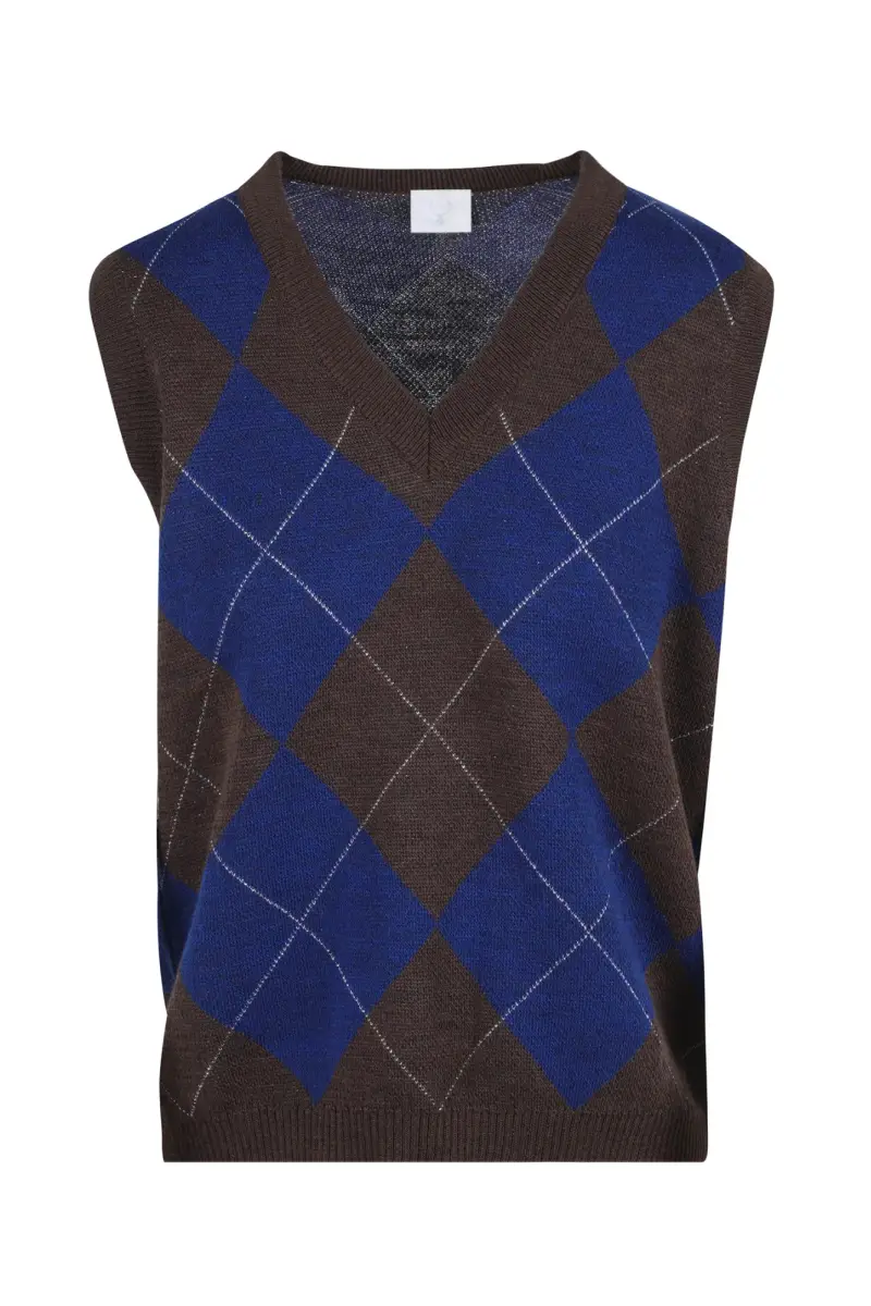 Gilet - 461397 - Blu/Marrone