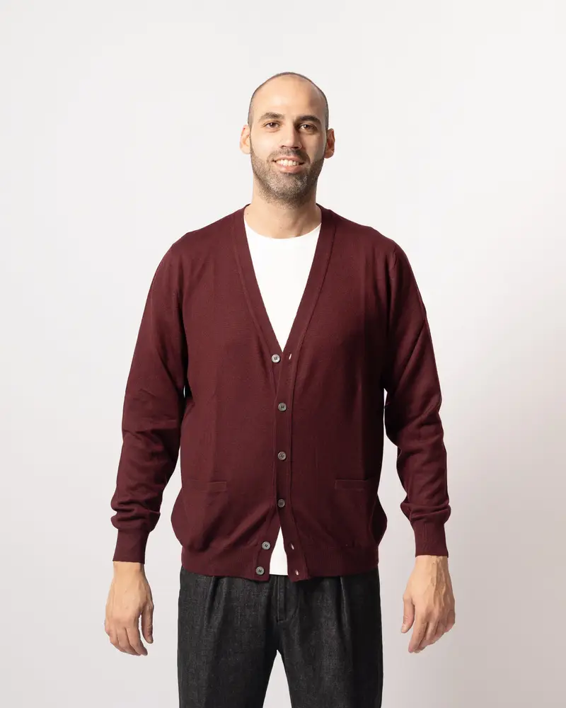 LA FILIERA Cardigan Bordeaux 2312466