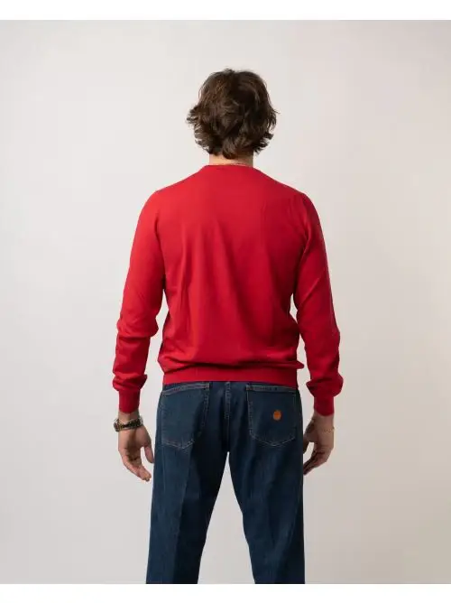 Girocollo Cotone Rosso miniatura 3