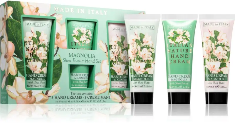 Burro Di Karité Magnolia Set Confezione Regalo Per Le Mani 3 Pezzi