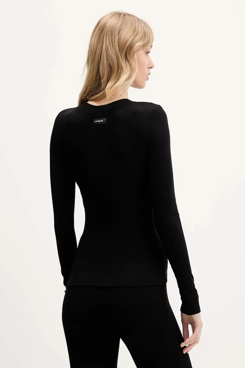 camicia a maniche lunghe colore nero SELF miniatura 2