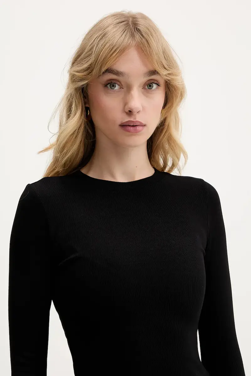 camicia a maniche lunghe colore nero SELF miniatura 3