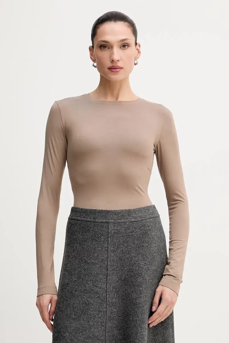 camicia a maniche lunghe MILO donna colore grigio LM.MILO Beige