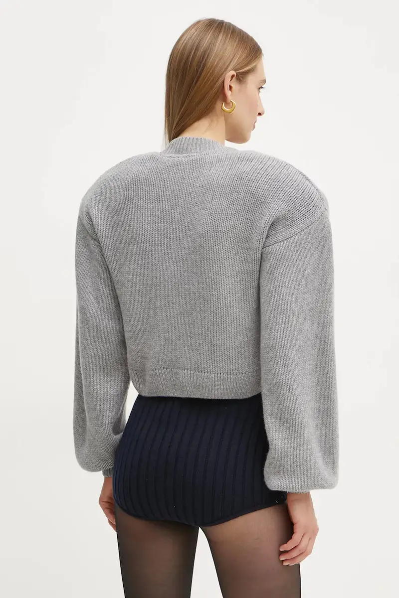 cardigan in lana MARI colore grigio LM.MARI miniatura 3