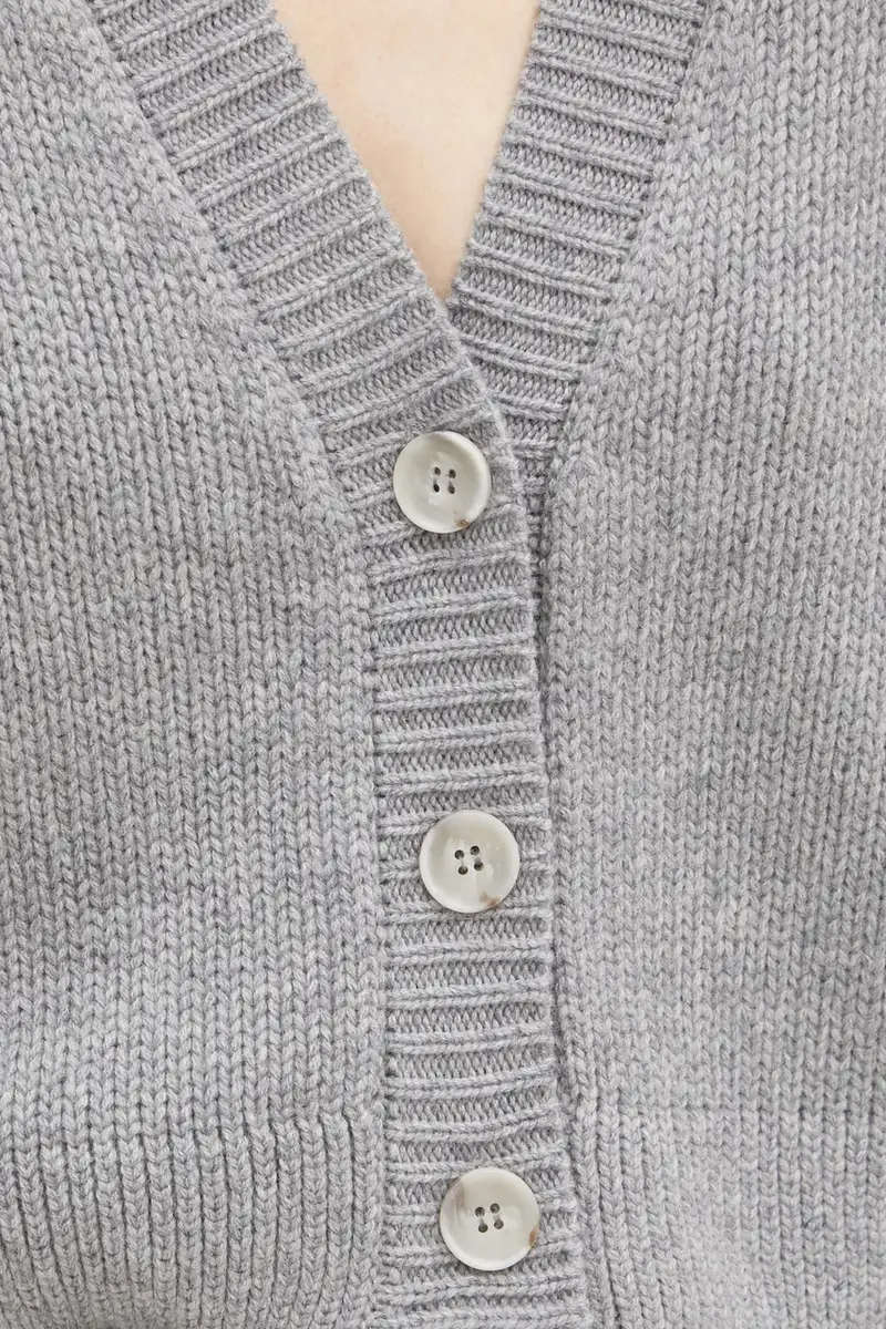 cardigan in lana MARI colore grigio LM.MARI miniatura 5