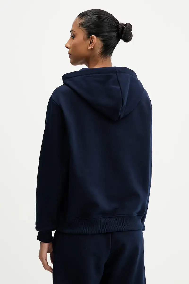 felpa ALI donna colore marrone con cappuccio ALI Blu navy miniatura 3