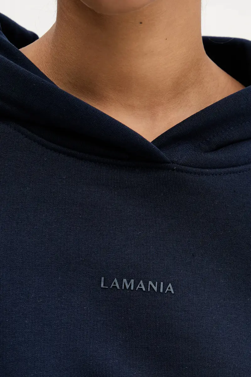 felpa ALI donna colore marrone con cappuccio ALI Blu navy miniatura 5