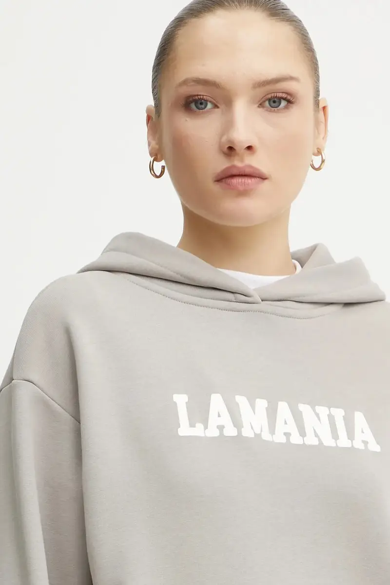 felpa donna colore beige con cappuccio YOUNG miniatura 4