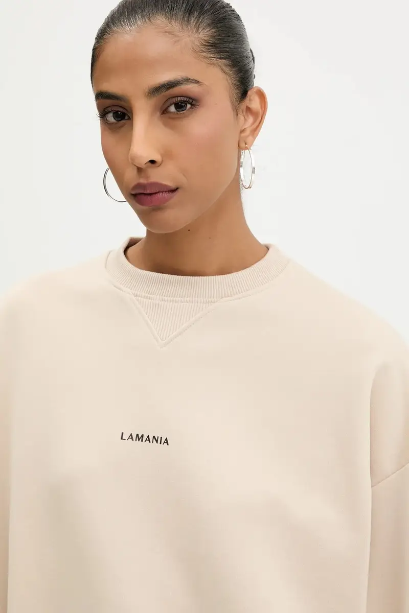 felpa donna colore beige MILKSHAKE miniatura 4