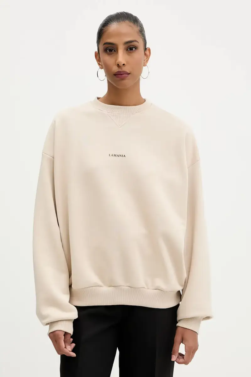 felpa donna colore beige MILKSHAKE