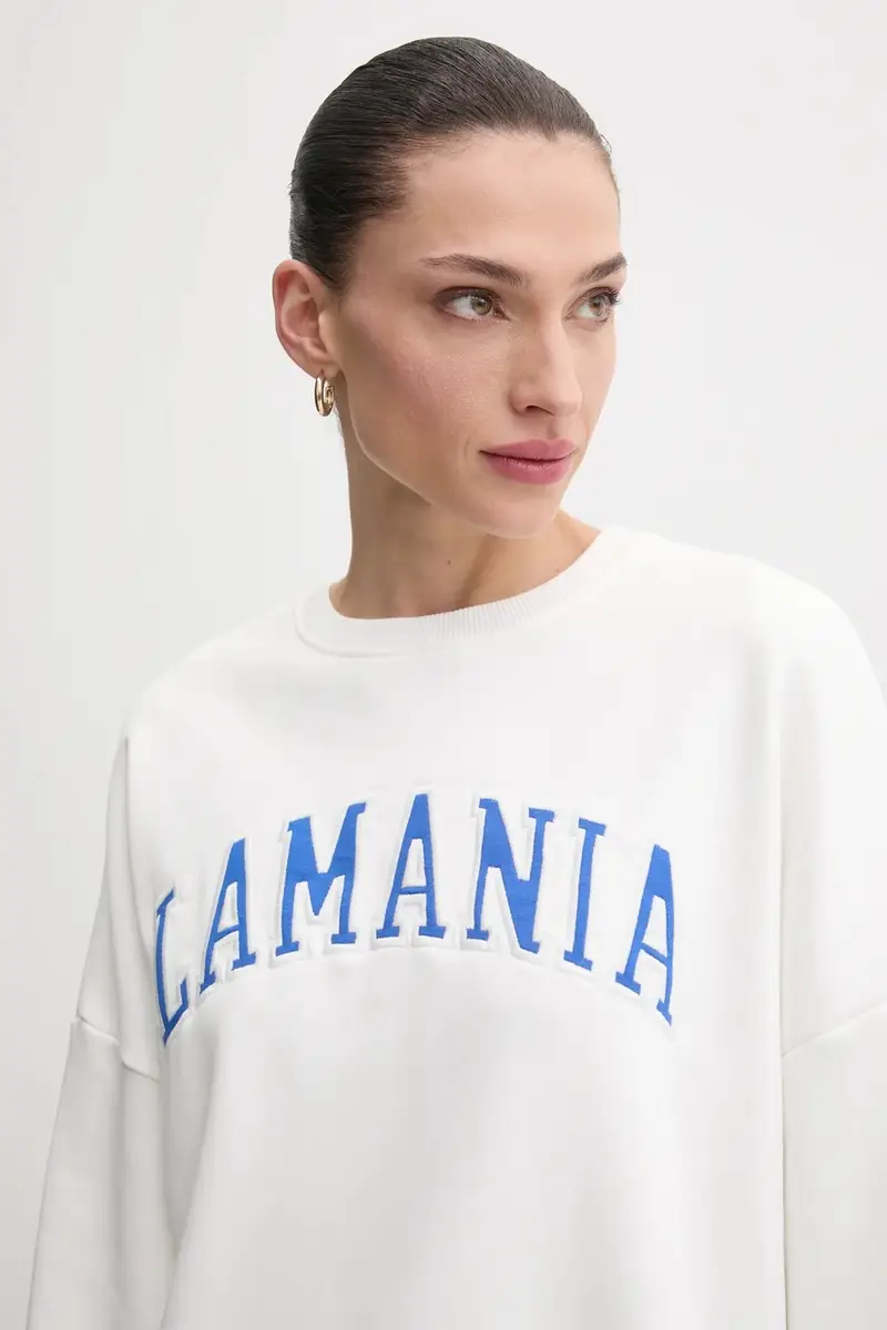 felpa donna colore bianco con applicazione URBAN miniatura 4