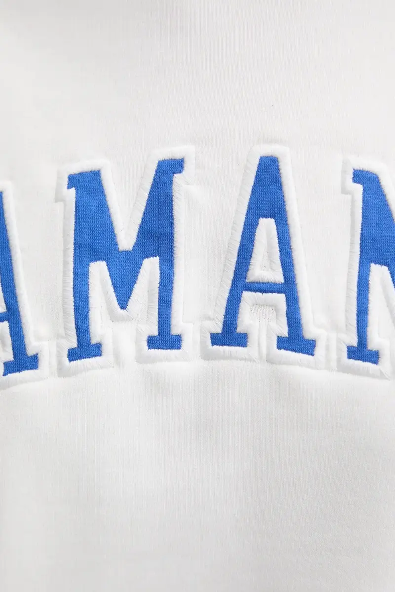 felpa donna colore bianco con applicazione URBAN miniatura 5