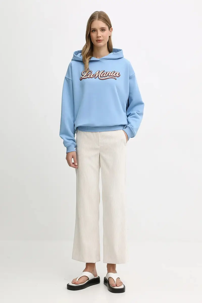 felpa TAE donna colore blu con cappuccio TAE miniatura 2