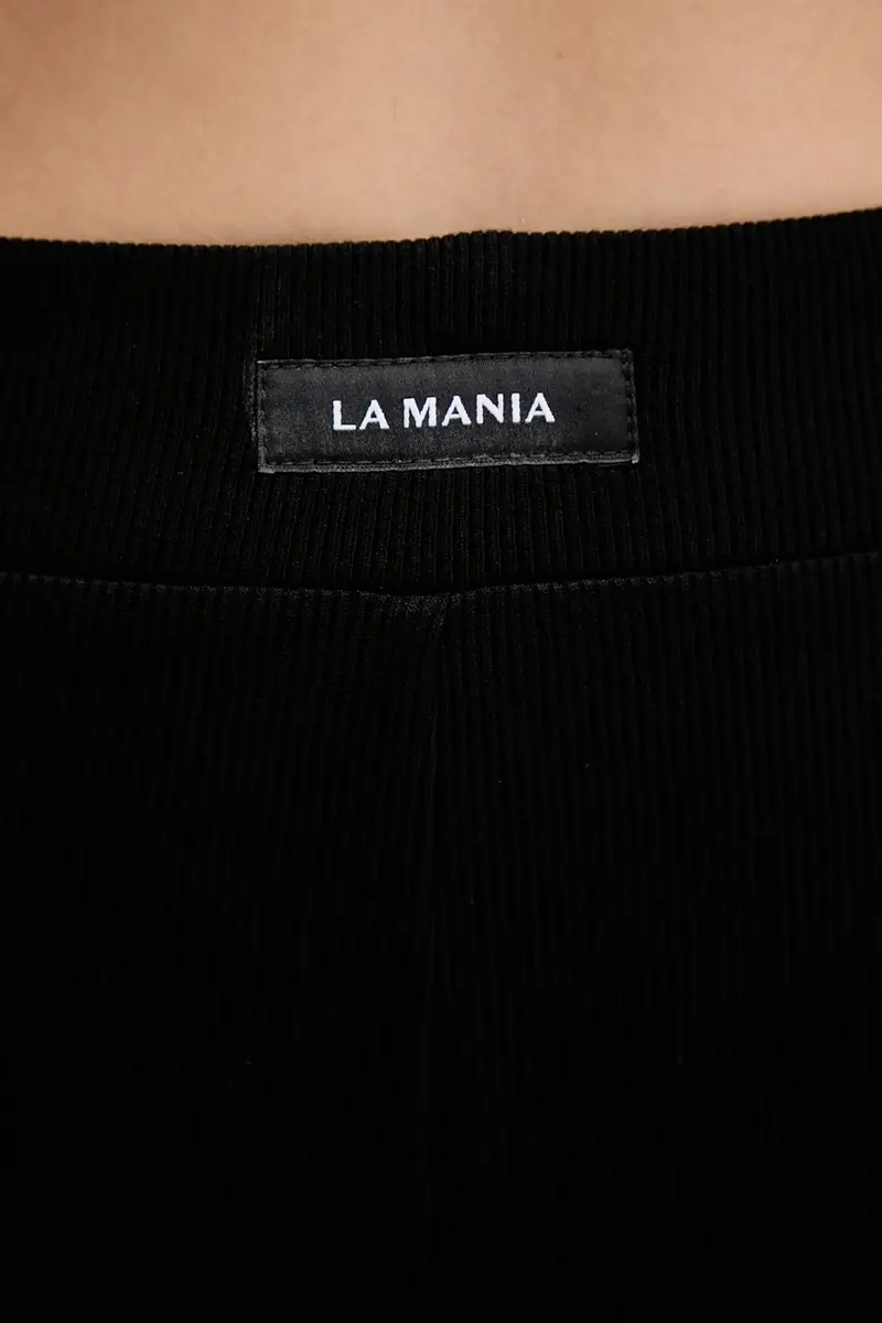 La Mania Leggings Donna Nero 3646977 miniatura 3
