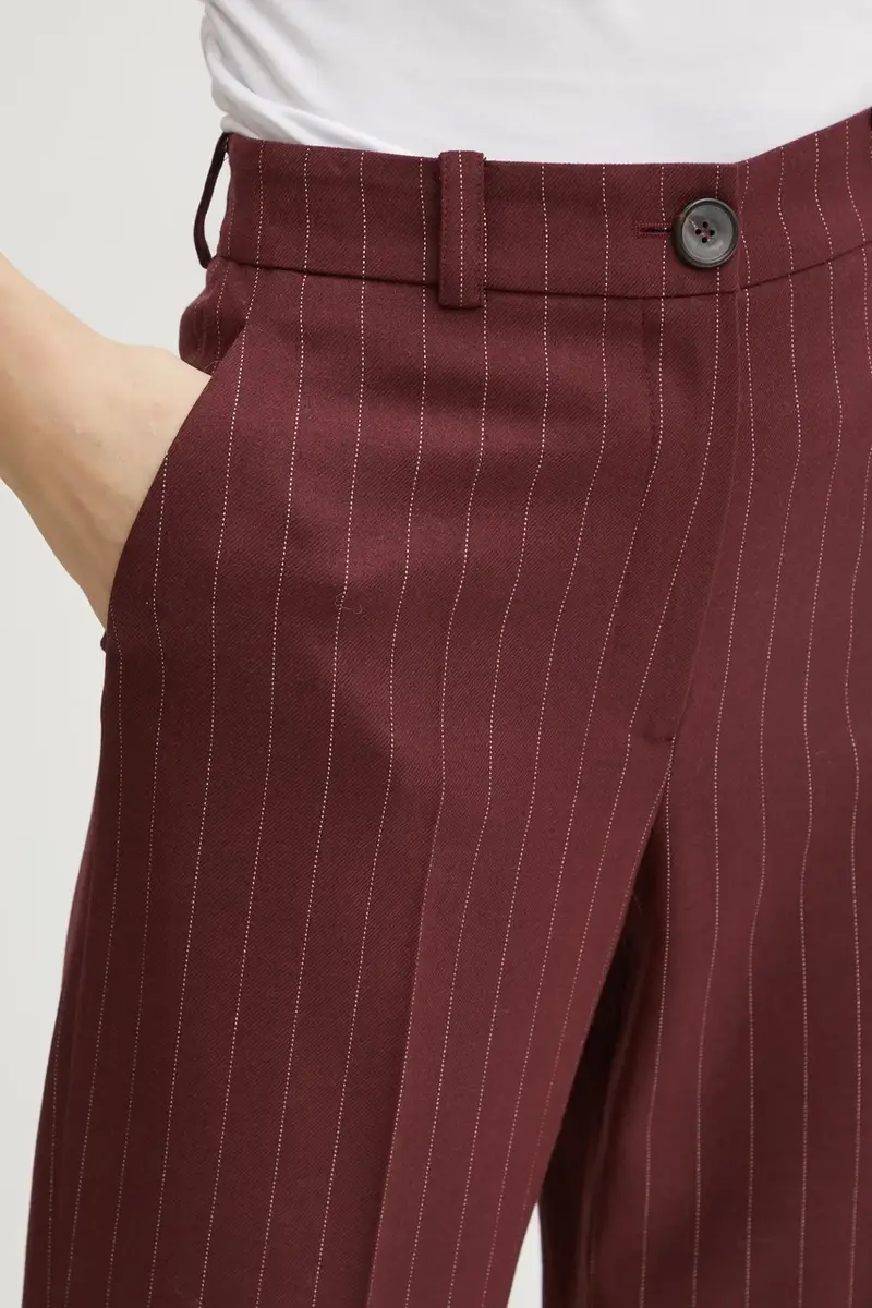 pantaloni DEVIN donna colore rosso DEVIN miniatura 4