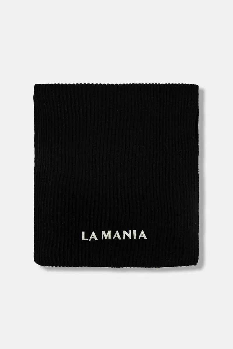 sciarpa in lana MERINOWOOL donna colore nero MERINOWOOL miniatura 2