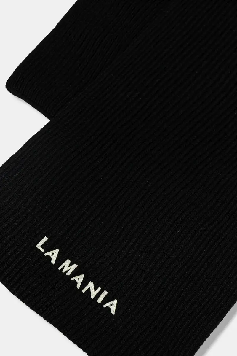 sciarpa in lana MERINOWOOL donna colore nero MERINOWOOL miniatura 3
