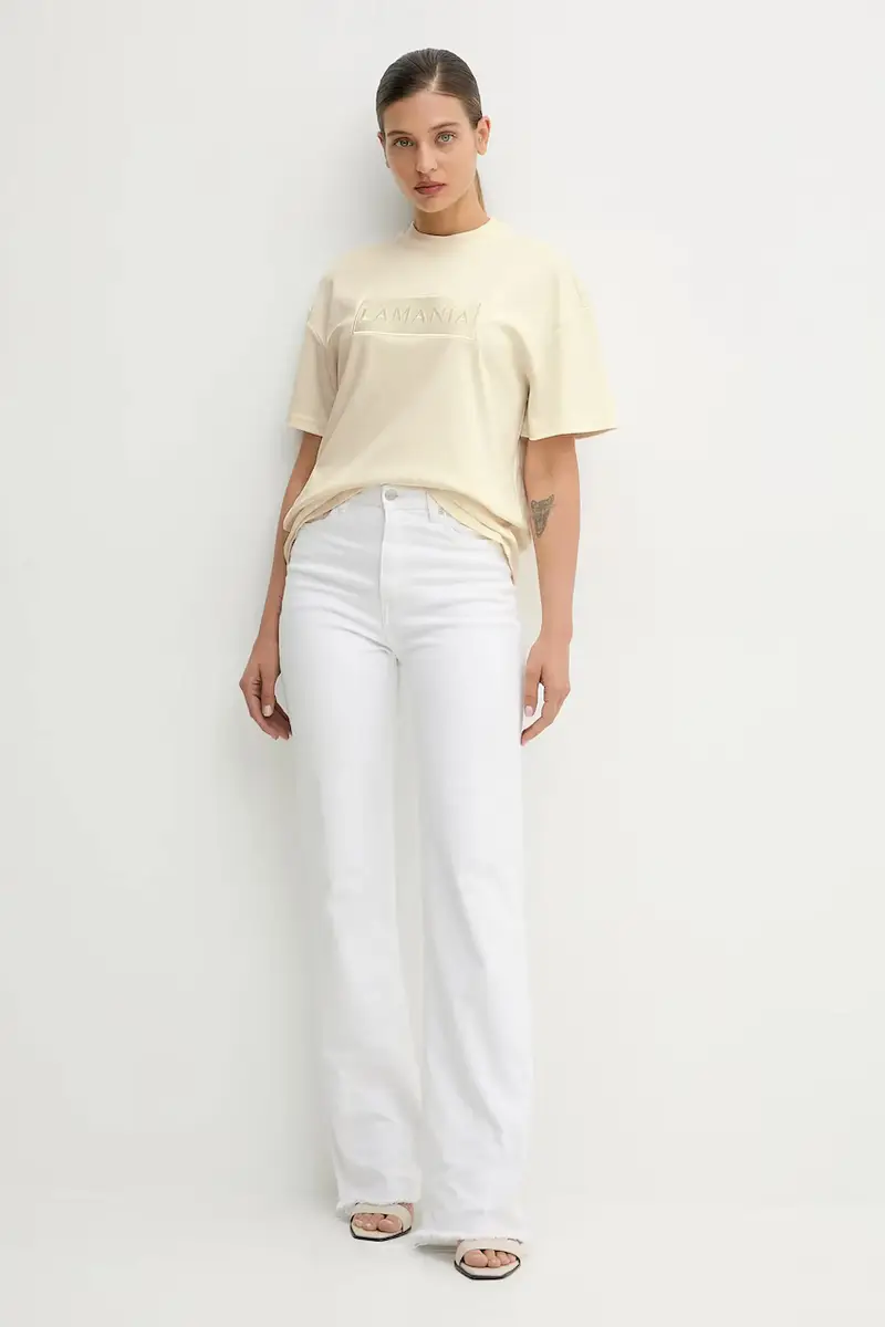 La Mania T-shirt Donna Giallo 3596859 miniatura 2