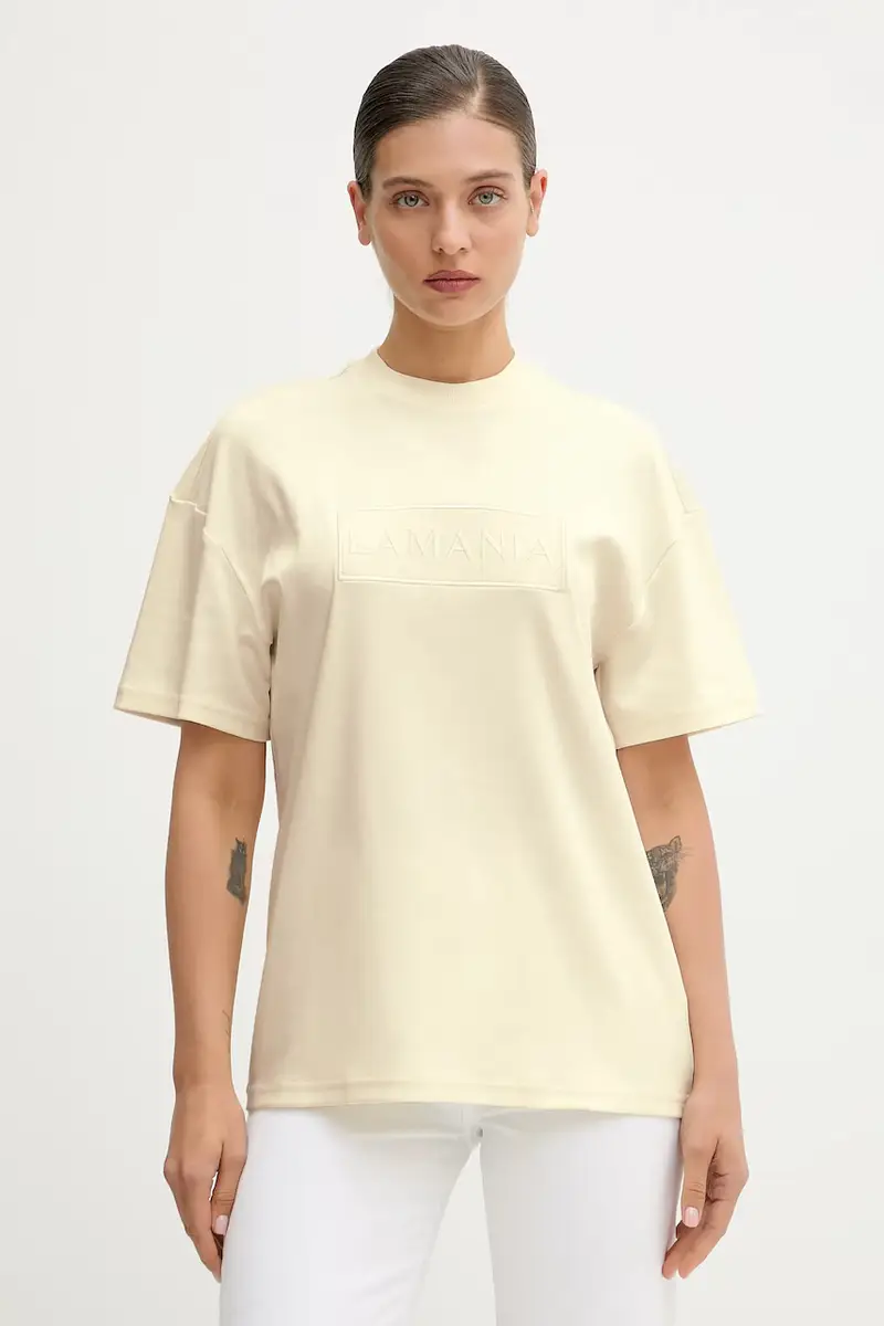 La Mania T-shirt Donna Giallo 3596859