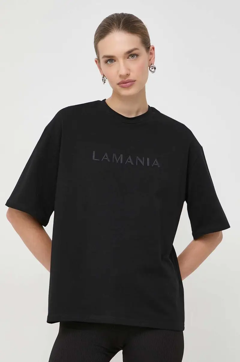 La Mania T-shirt Donna Nero 3149600 miniatura 4