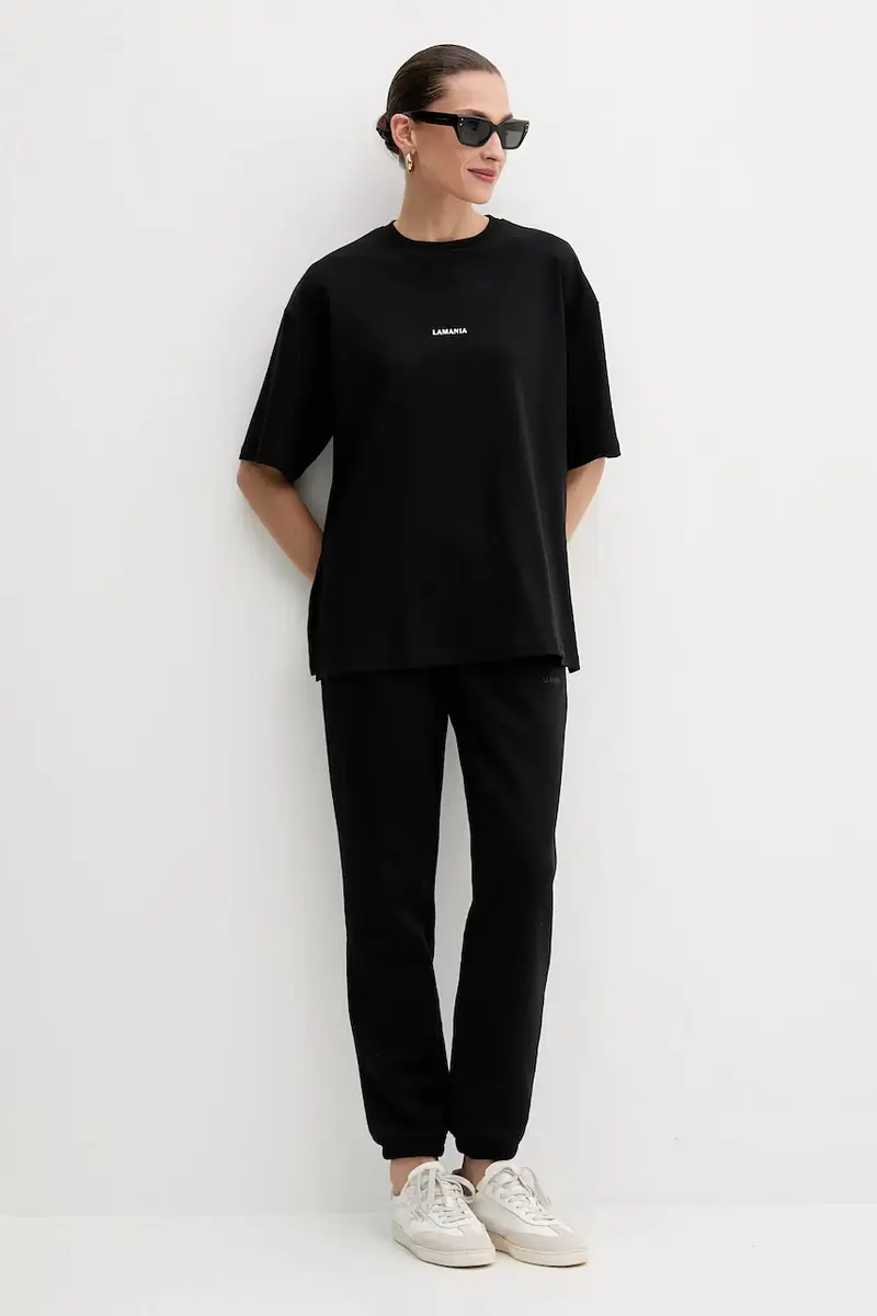 La Mania T-shirt Donna Nero 3645829 miniatura 2