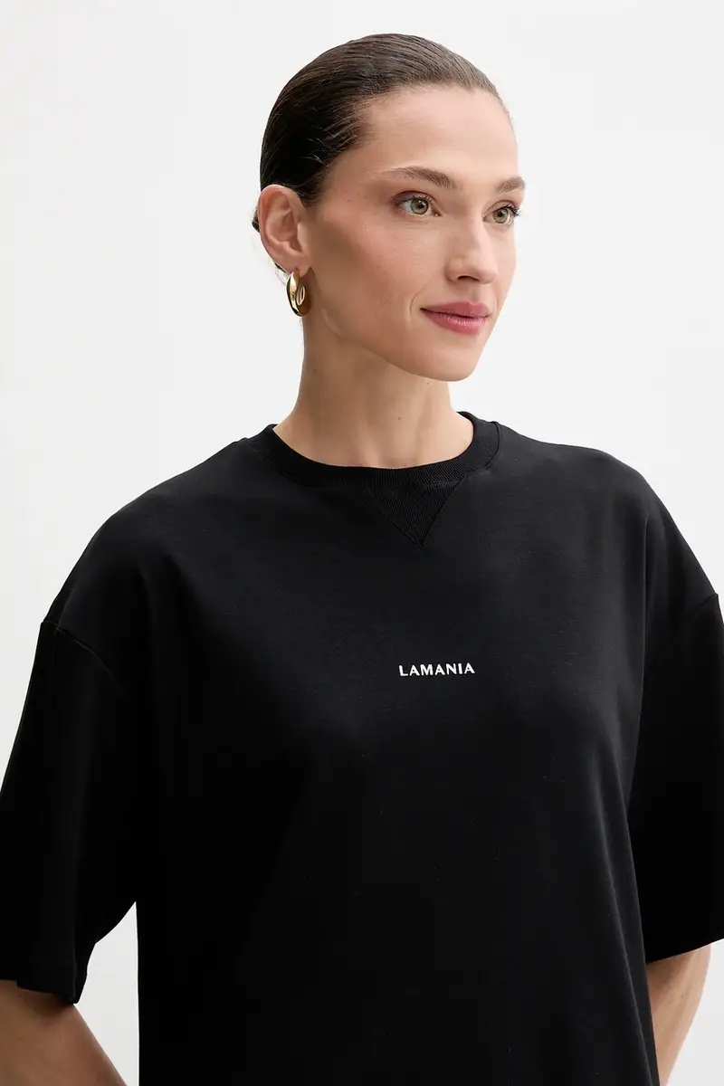 La Mania T-shirt Donna Nero 3645829 miniatura 4